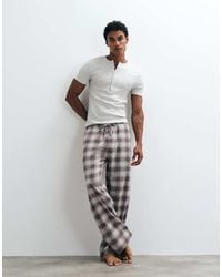 ASOS - Relaxed Lounge Bottoms With Check Print - Lyst