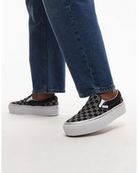 Vans - Classic - baskets à enfiler avec plateforme - et blanc métallisé - Lyst