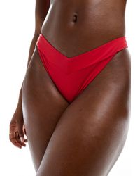 Boux Avenue - Sorrento - slip bikini rossi stile tanga con fascia larga - Lyst