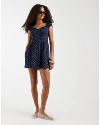 Hollister - Milkmaid Mini Dress - Lyst