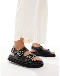 New Look - Slingback Chunky Sandal With Contrast Stitch - Lyst