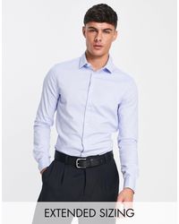 ASOS - Formal Skinny Fit Oxford Shirt With Double Cuff - Lyst