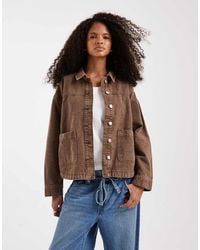 Vero Moda - Denim Shacket With Front Pockets - Lyst