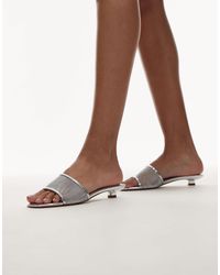 Mango - Micro Heel Mesh Sandal - Lyst