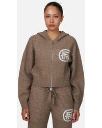 Good For Nothing - Knitted Crop Zip Hoodie - Lyst