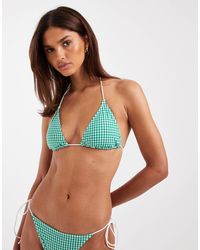 Vero Moda - Textured Triangle Bikini Top - Lyst