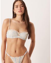KAT THE LABEL - Frida Bridal Underwire Bandeau Bra - Lyst