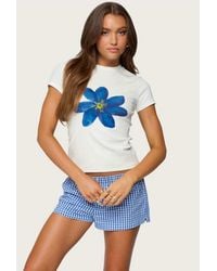 Edikted - Marelle Flower Graphic T Shirt - Lyst