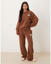 adidas Originals - Knitted Wide Leg Track Pants - Lyst