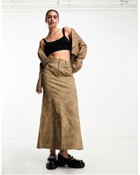 Bailey Rose - Falda larga color moca estilo años 90 - Lyst
