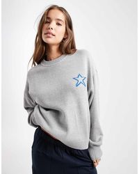 Mango - Teen Knitted Jumper With Embrdoiered Star - Lyst
