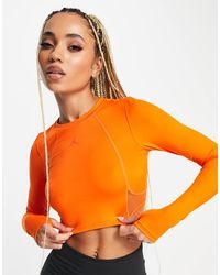 Nike - Sport Long Sleeved Crop Top - Lyst