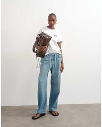 TOPSHOP - Denim Lightweight Sweat-style Jeans - Lyst
