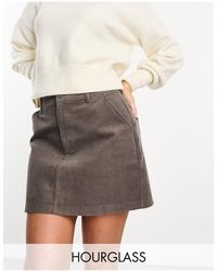 ASOS - Hourglass Cord Pocket A-line Mini Skirt - Lyst