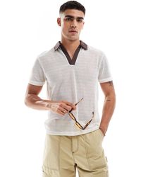 ASOS - – kastiges polohemd aus weitmaschigem netzstoff - Lyst
