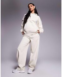 Kaiia - Cotton Rich Exclusive Bubble Embossed Logo Barrel Leg Joggers Co-Ord - Lyst