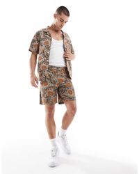 Levi's - Pantalones Cortos Chinos Holgados Con Estampado Floral De Sarga Xx Authentic De (Parte De Un Conjunto)-Verde - Lyst