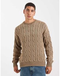 Levi's - Kabelgebreide Trui - Lyst
