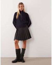 Barbour - Carville Pleated Tartan Check Mini Skirt - Lyst