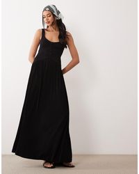 ASOS - Crinkle Button Through Midi Dress - Lyst