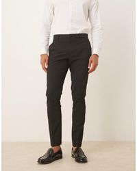 ASOS - Skinny Tuxedo Trousers - Lyst
