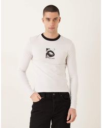 ASOS - Muscle Fit T-Shirt Met Lange Mouwen En Grafische Print - Lyst