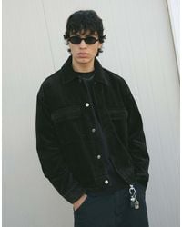 Bershka - Veste coupe carrée en velours côtelé - Lyst