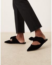Asos Design Wide Fit - Lunar Bow Detail Mules - Lyst