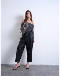 TOPSHOP - – hose zum überziehen aus kunstleder - Lyst