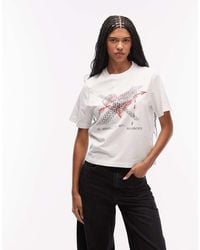 AllSaints - Heartache Graphic Lisa Short Sleeve T-shirt - Lyst