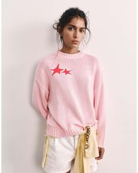 Pull&Bear - Oversized Trui Met Ster - Lyst