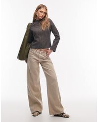 Gina Tricot - Low Waist Wide Leg Jeans - Lyst