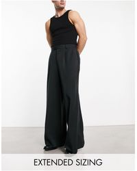 ASOS Nette Broek Met Extreem Wijde Pijpen - Zwart