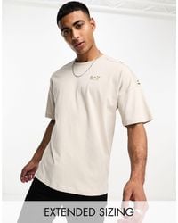 EA7 - Shoulder Branded Relaxed Fit T-shirt - Lyst