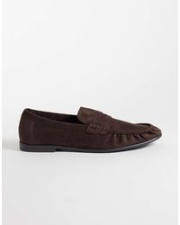 SEQWL - Dash Faux-suede Refined Ruched Loafers - Lyst