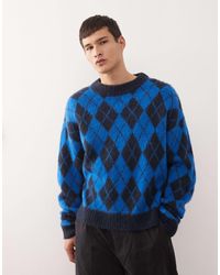 Collusion - Argyle Knitted Sweat - Lyst