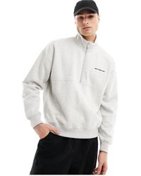 Abercrombie & Fitch - Premium Half Zip Sweatshirt - Lyst