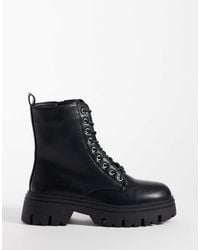 SEQWL - Twirl Chunky Lace Up Boots - Lyst