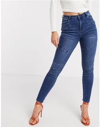 ladies biker jeans