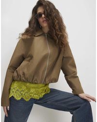 River Island - Utiltiy Zip Through Harrington Jacket - Lyst