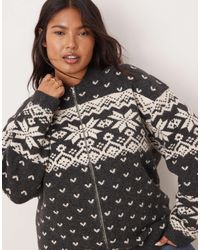 ASOS - Asos design curve – strickjacke mit norwegermuster - Lyst