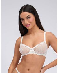 Boux Avenue - Delphine Sheer Lace Balconette Bra Underwired Lingerie - Lyst