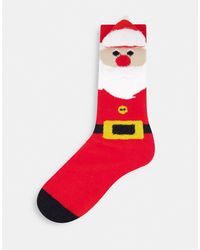 ASOS Slipper Sock With 3d Santa Design - Red