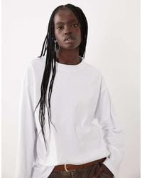 ASOS - Rib Neck Long Sleeve T-shirt - Lyst