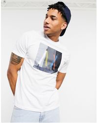 Armani Exchange Ax Neon Light Logo T-shirt In - Wit