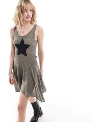 Minga - London Star Patch Asymmetric Mini Dress - Lyst