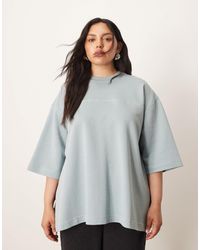 ARRANGE - Curve - t-shirt oversize à surpiqûres en tissu épais - Lyst