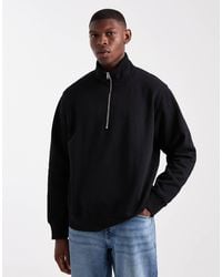 Jack & Jones - Oversized 1/4 Zip Sweatshirt - Lyst