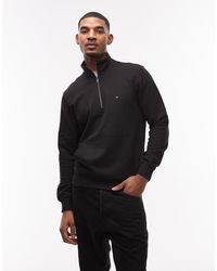 Tommy Hilfiger - Essential Terry 1/4 Zip Sweatshirt - Lyst
