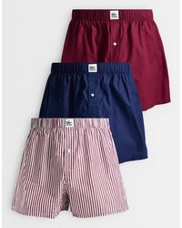 Lacoste - Set Van 3 Boxers Met Logo En Geweven Katoenen Label - Lyst